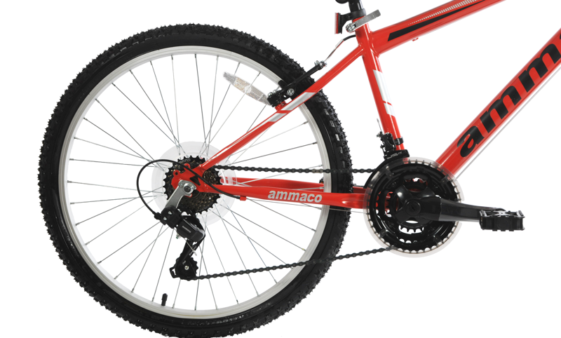 Ammaco Evade 24 inch Wheel Mountain Bike Red-6